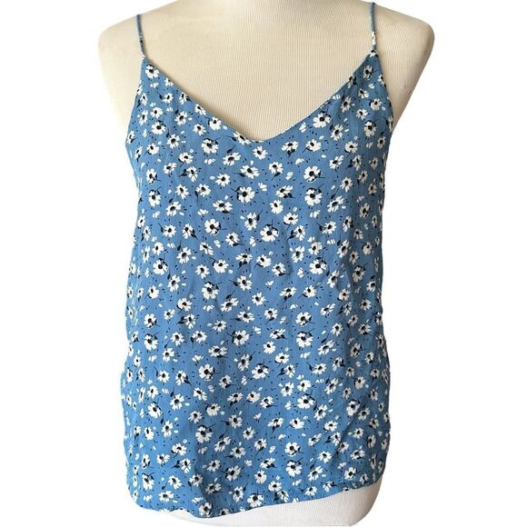 Cotton On Blue Boho Floral Cami Summer Tank Top Shirt - Picture 1 of 5